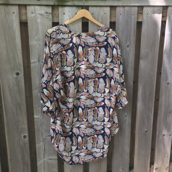 Rachael & Chloe blue kimono style open blouse - size M - Picture 8 of 8